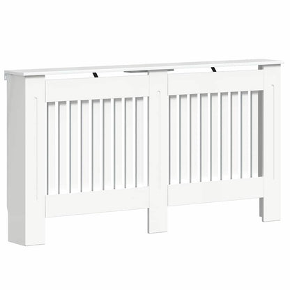 Radiatorafdekking Hoogglans wit 152 x 19 x 81,5 cm Bewerkt hout