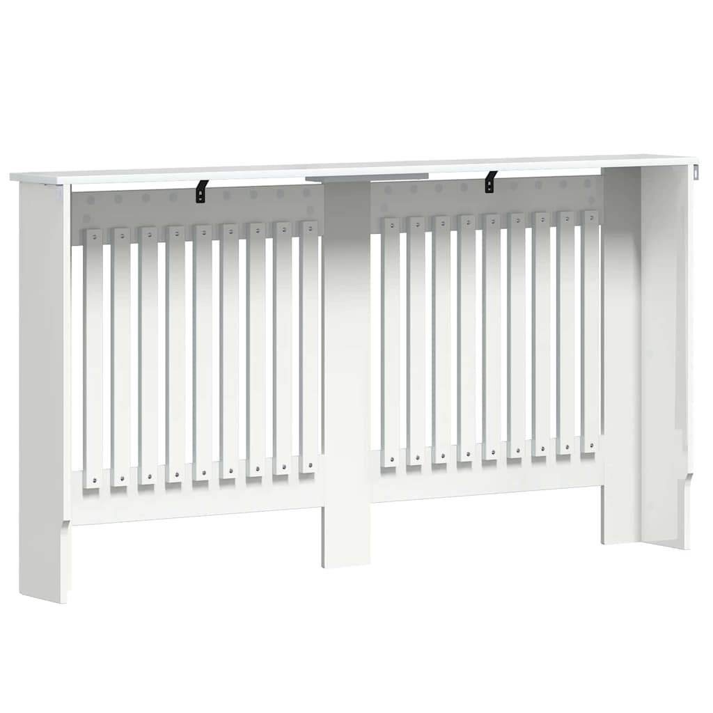 Radiatorafdekking Hoogglans wit 152 x 19 x 81,5 cm Bewerkt hout