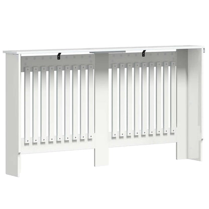 Radiatorafdekking Hoogglans wit 152 x 19 x 81,5 cm Bewerkt hout