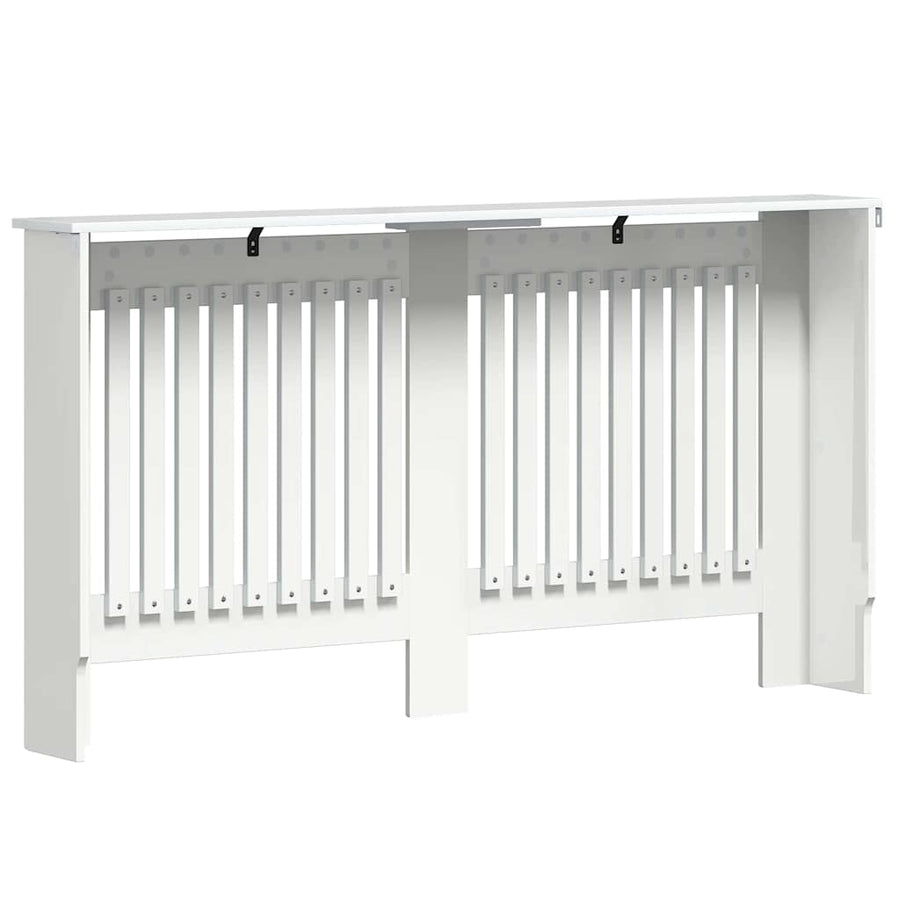 Radiatorafdekking Hoogglans wit 152 x 19 x 81,5 cm Bewerkt hout