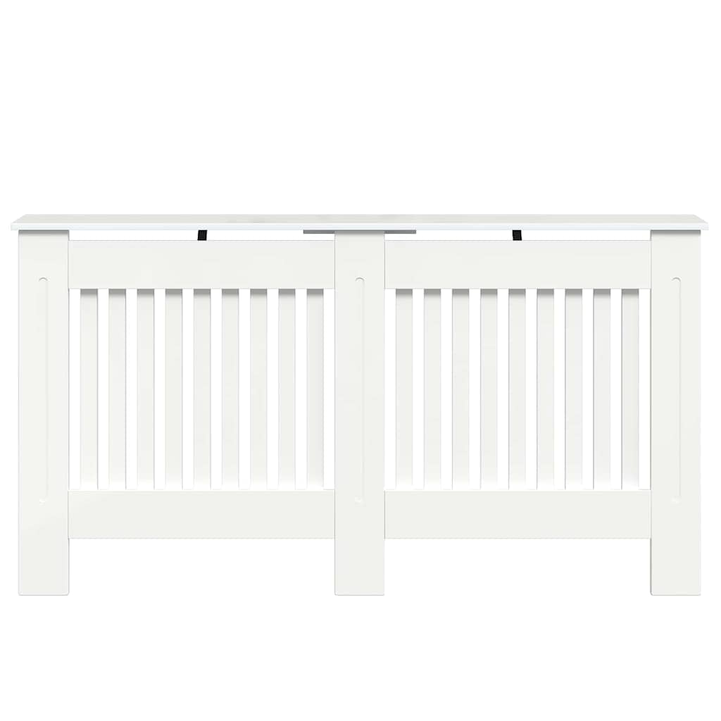 Radiatorafdekking Hoogglans wit 152 x 19 x 81,5 cm Bewerkt hout