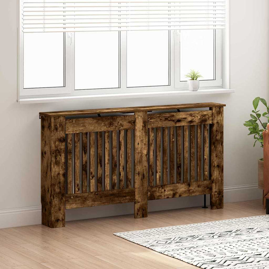 Radiatorafdekking Gerookt eiken 152 x 19 x 81,5 cm Bewerkt hout