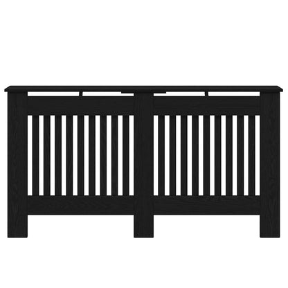 Radiatorafdekking Zwart Eiken 152 x 19 x 81,5 cm Bewerkt hout
