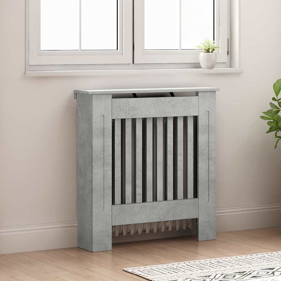 Radiatorafdekking Beton Grijs 78 x 19 x 81,5 cm Bewerkt hout