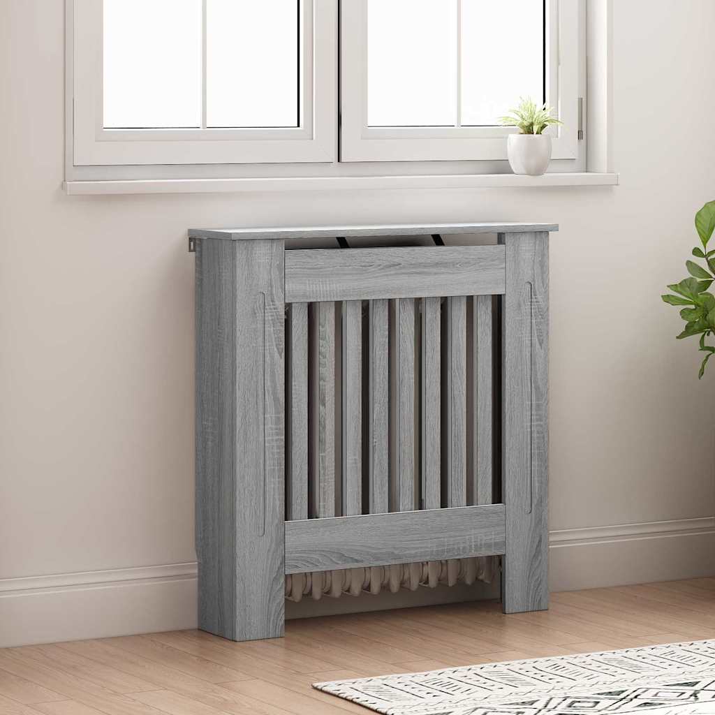 Radiatorafdekking Grijs Sonoma 78 x 19 x 81,5 cm Bewerkt hout