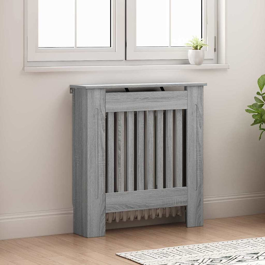 Radiatorafdekking Grijs Sonoma 78 x 19 x 81,5 cm Bewerkt hout