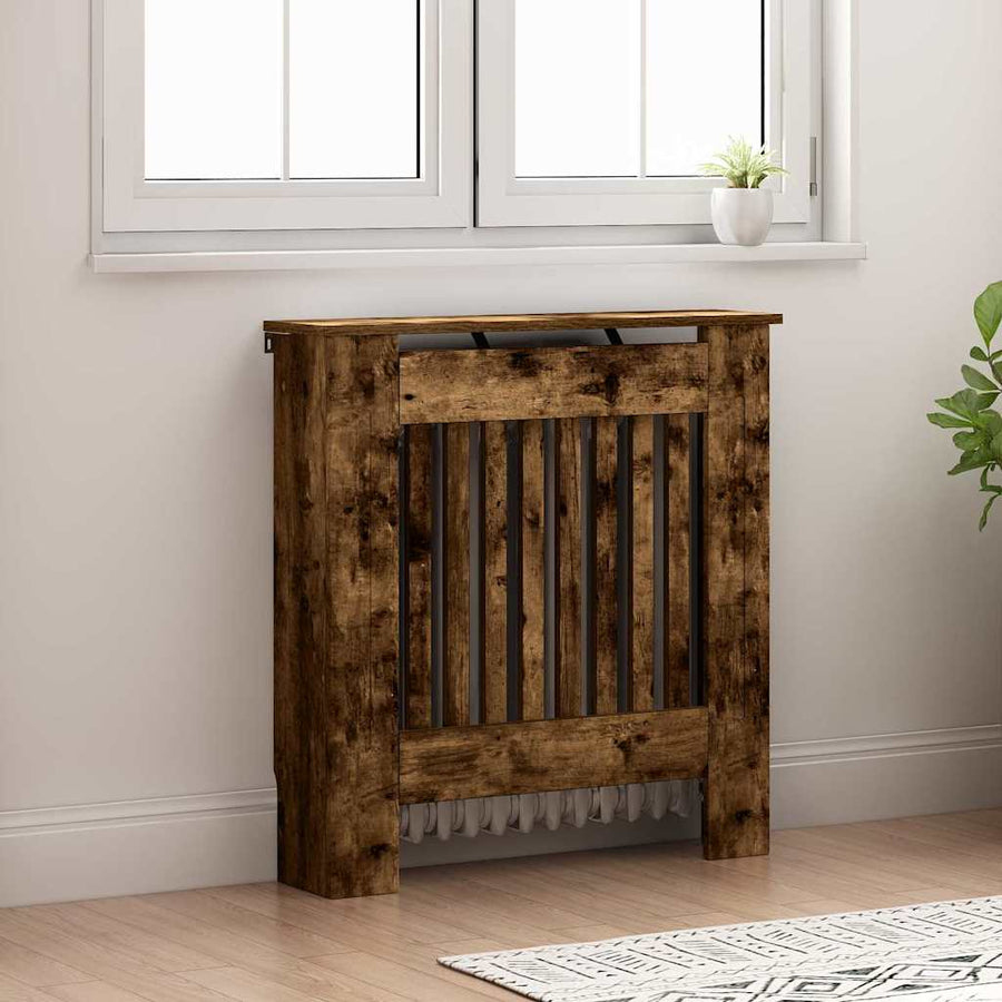 Radiatorafdekking Gerookt eiken 78 x 19 x 81,5 cm Bewerkt hout