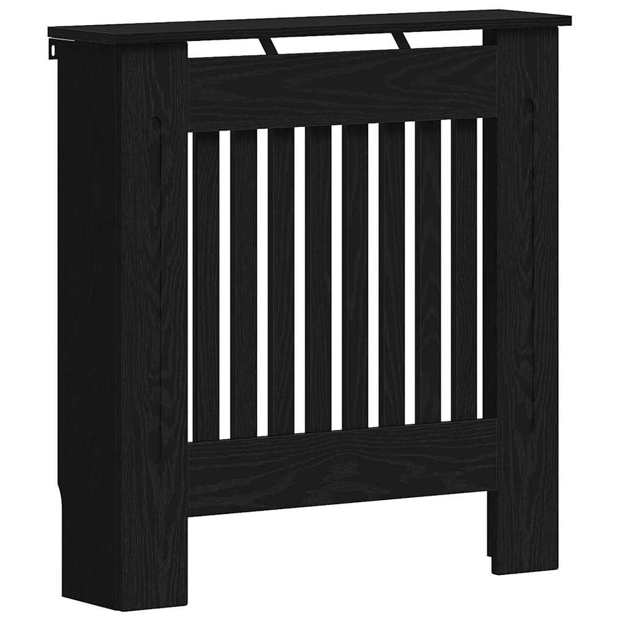 Radiatorafdekking Zwart Eiken 78 x 19 x 81,5 cm Bewerkt hout