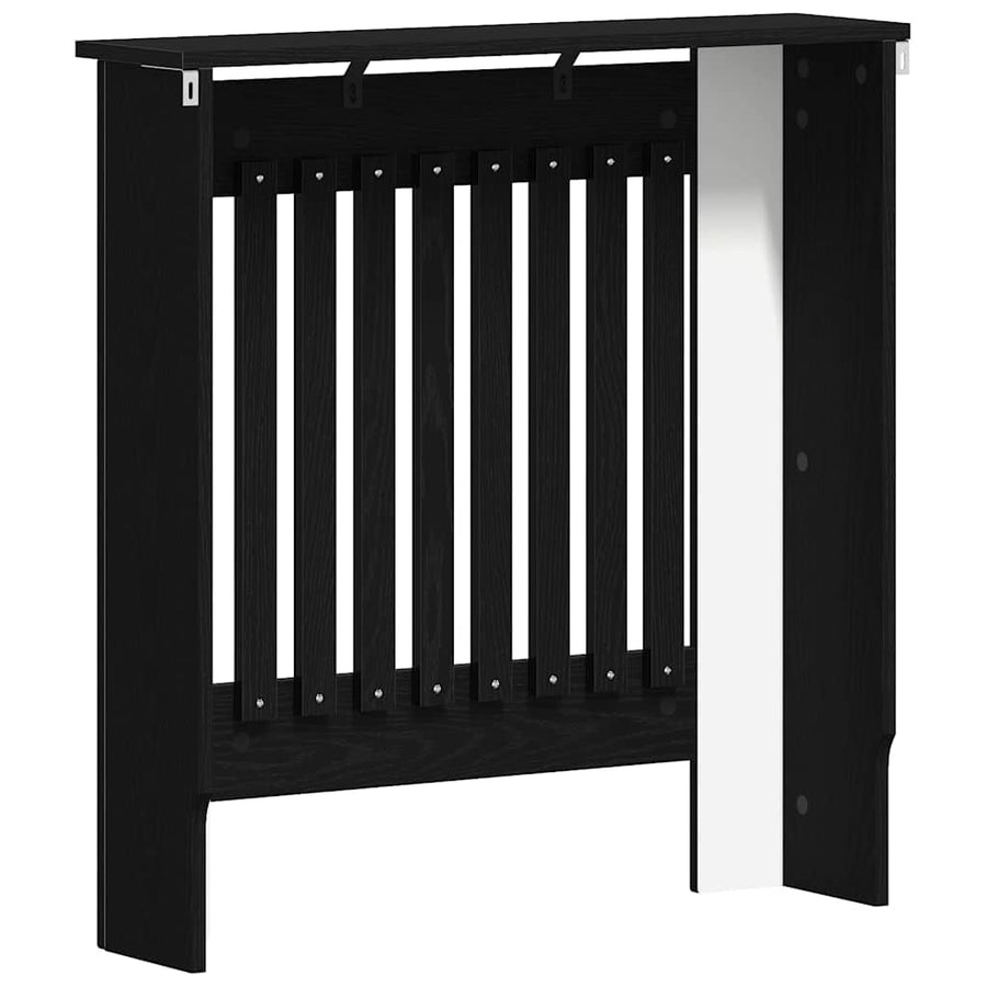 Radiatorafdekking Zwart Eiken 78 x 19 x 81,5 cm Bewerkt hout
