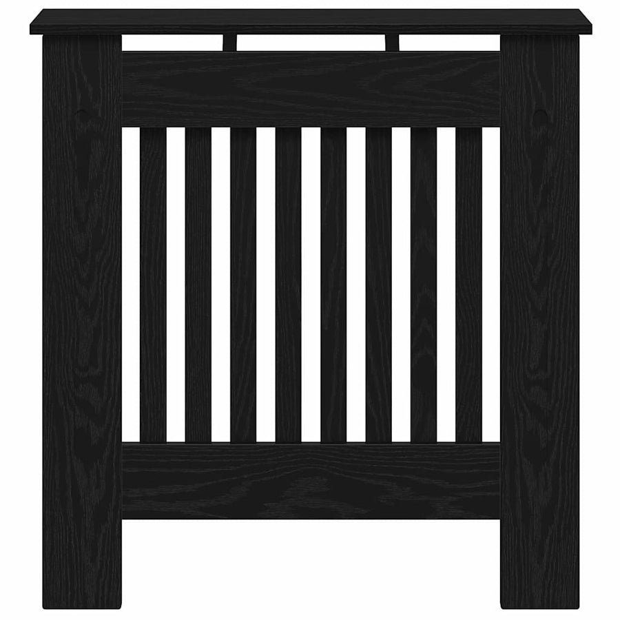 Radiatorafdekking Zwart Eiken 78 x 19 x 81,5 cm Bewerkt hout