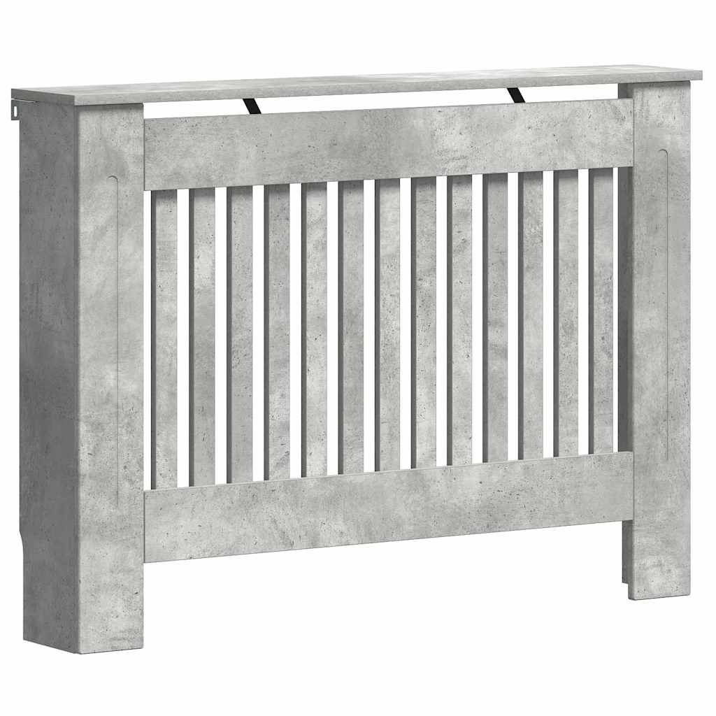 Radiatorafdekking Beton Grijs 112 x 19 x 81,5 cm Bewerkt hout