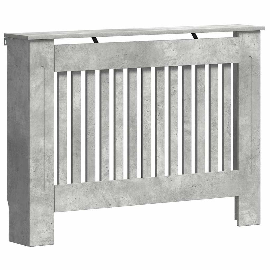 Radiatorafdekking Beton Grijs 112 x 19 x 81,5 cm Bewerkt hout