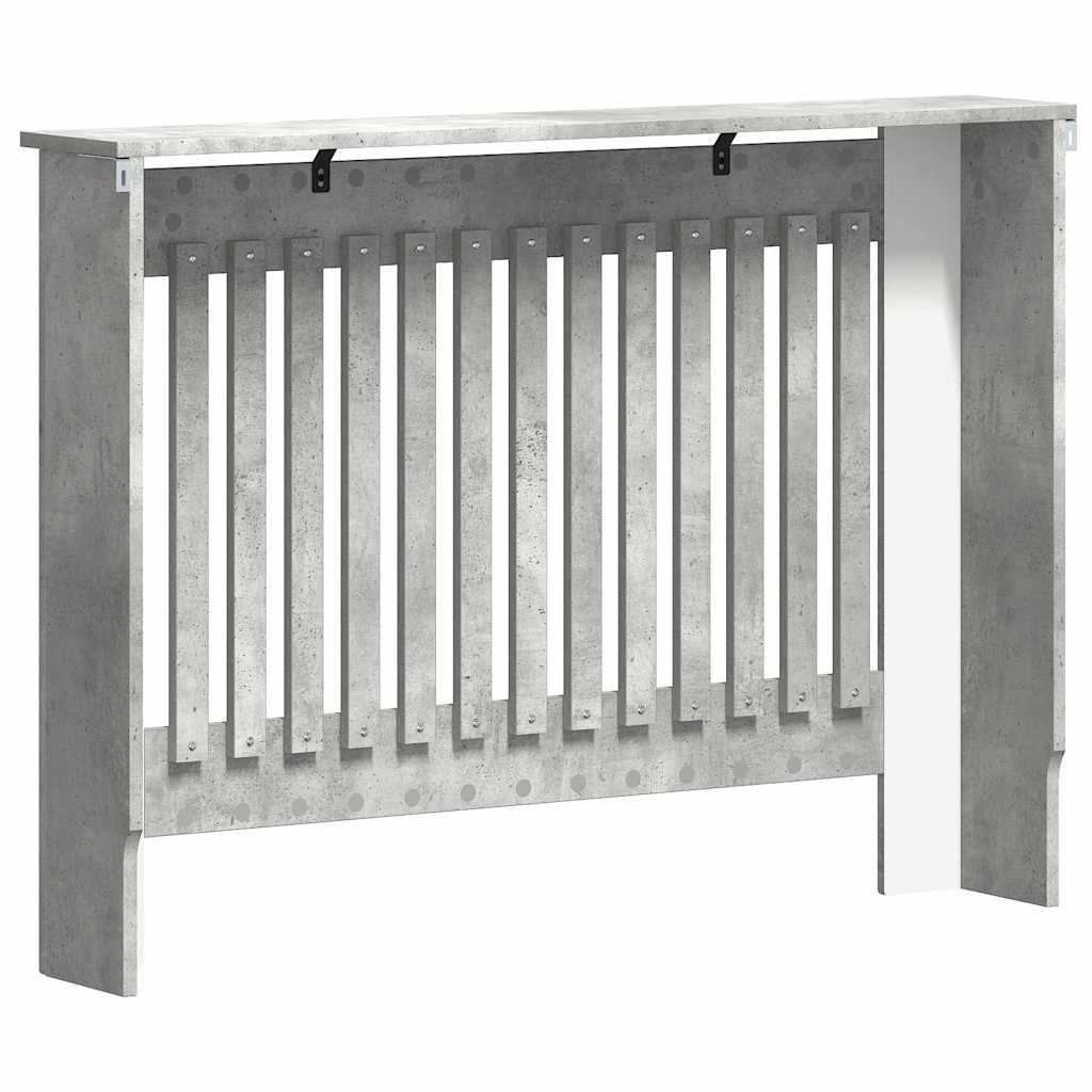 Radiatorafdekking Beton Grijs 112 x 19 x 81,5 cm Bewerkt hout