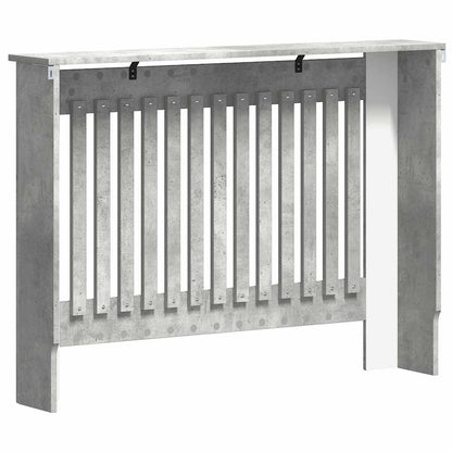 Radiatorafdekking Beton Grijs 112 x 19 x 81,5 cm Bewerkt hout