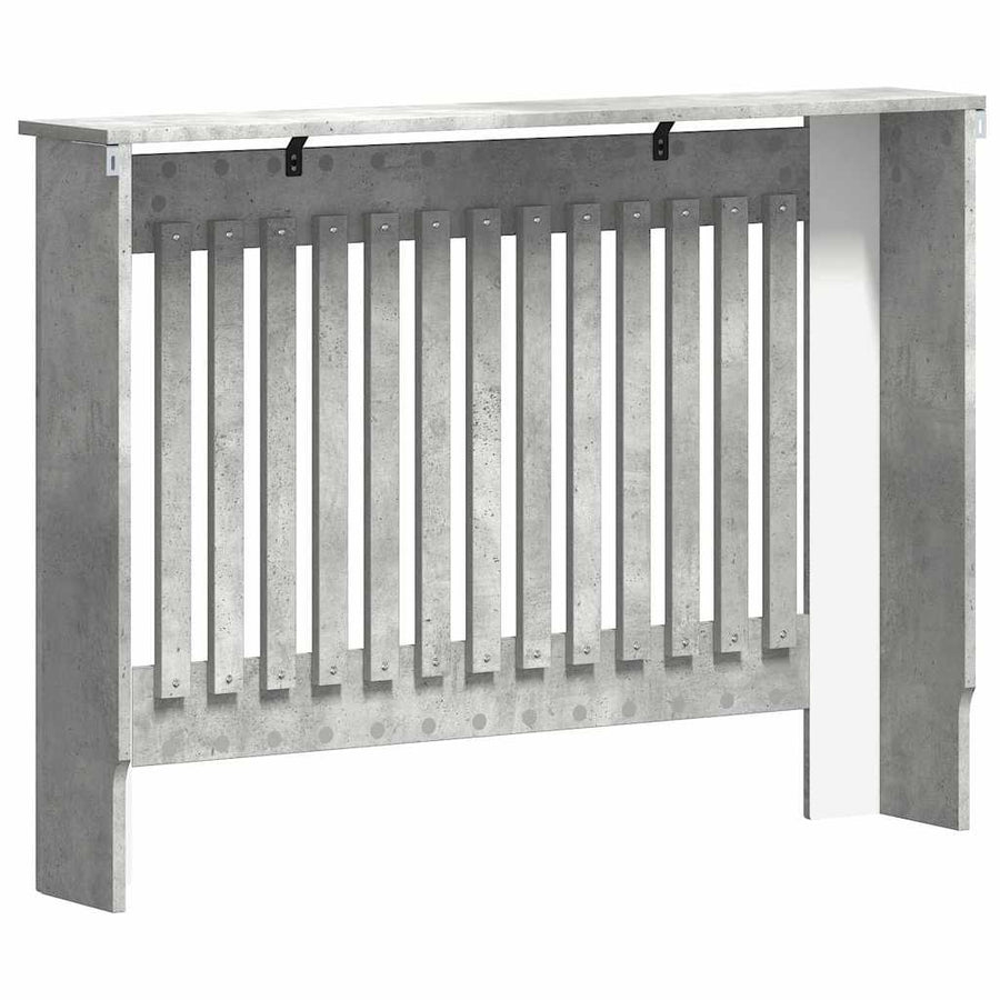Radiatorafdekking Beton Grijs 112 x 19 x 81,5 cm Bewerkt hout