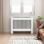 Radiator Cover High Gloss White 112 x 19 x 81.5 cm Engineered Wood