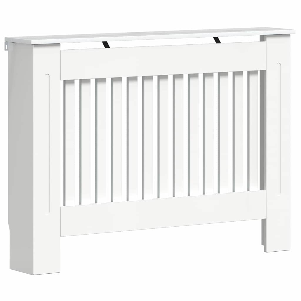 Radiatorafdekking Hoogglans wit 112 x 19 x 81,5 cm Bewerkt hout