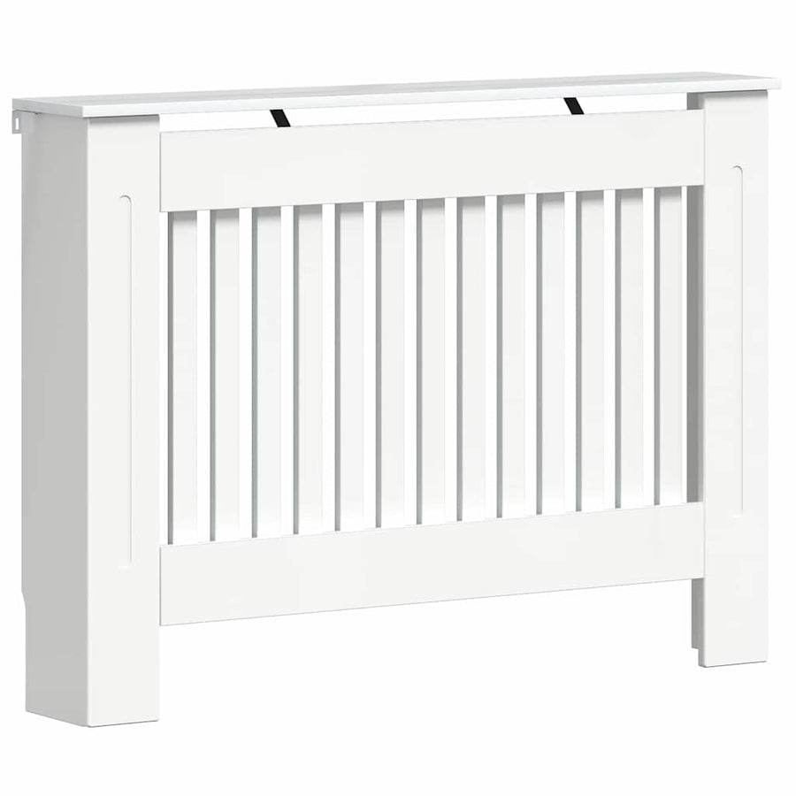 Radiatorafdekking Hoogglans wit 112 x 19 x 81,5 cm Bewerkt hout