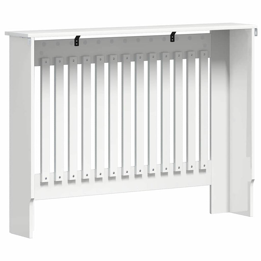 Radiatorafdekking Hoogglans wit 112 x 19 x 81,5 cm Bewerkt hout