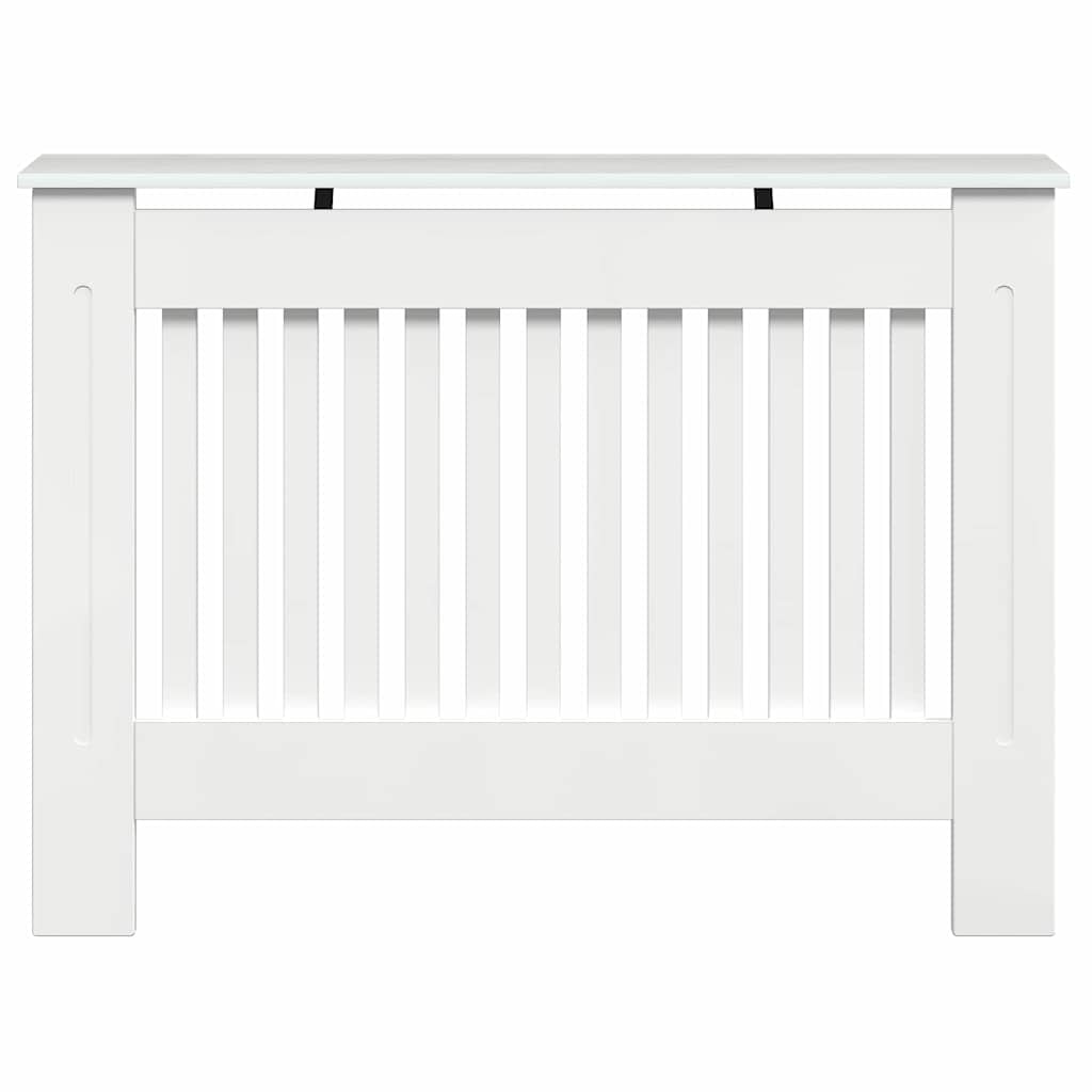 Radiatorafdekking Hoogglans wit 112 x 19 x 81,5 cm Bewerkt hout