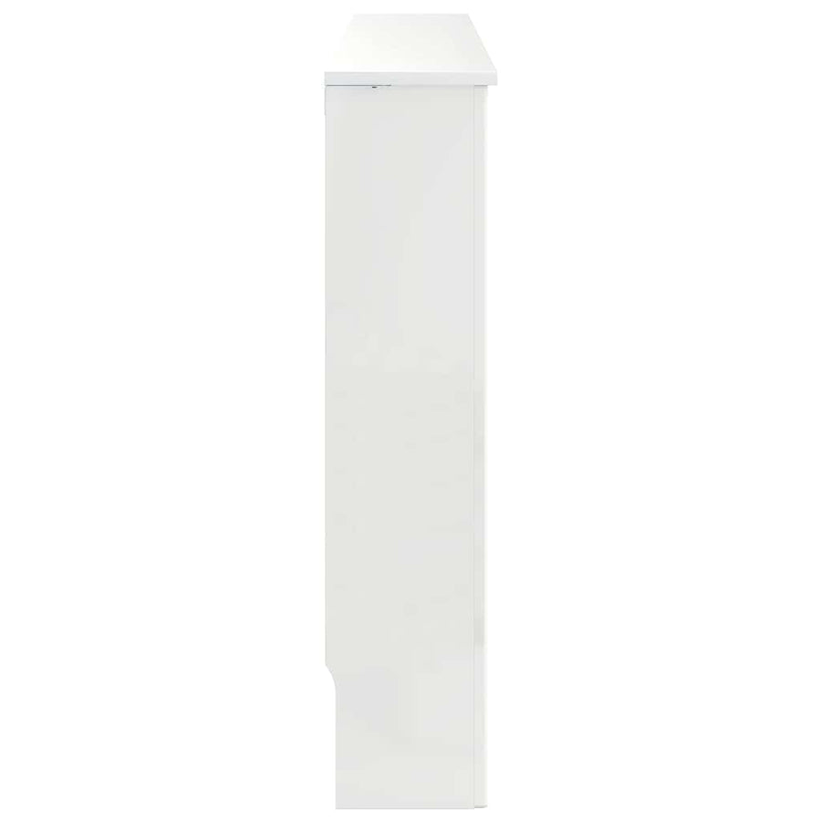 Radiatorafdekking Hoogglans wit 112 x 19 x 81,5 cm Bewerkt hout