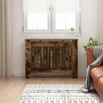 Radiatorafdekking Gerookt eiken 112 x 19 x 81,5 cm Bewerkt hout
