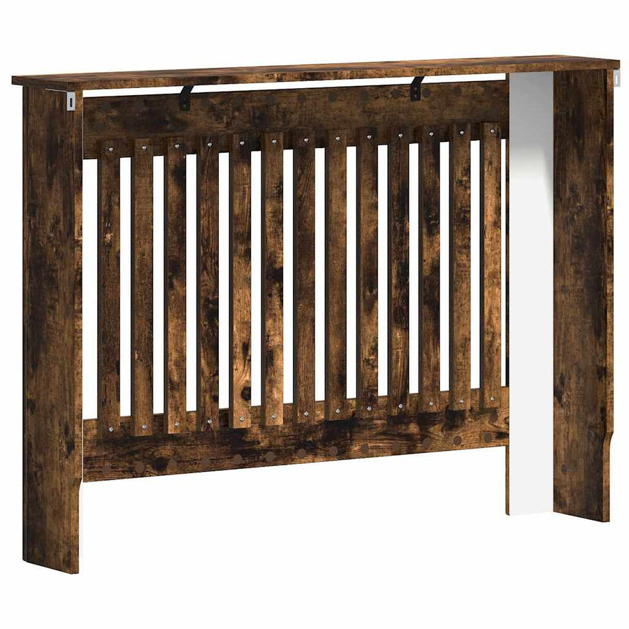 Radiatorafdekking Gerookt eiken 112 x 19 x 81,5 cm Bewerkt hout