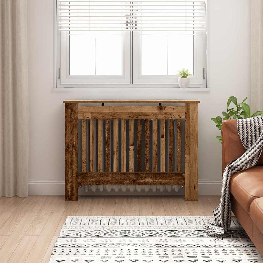Radiatorafdekking Oud Hout 112 x 19 x 81,5 cm Bewerkt hout