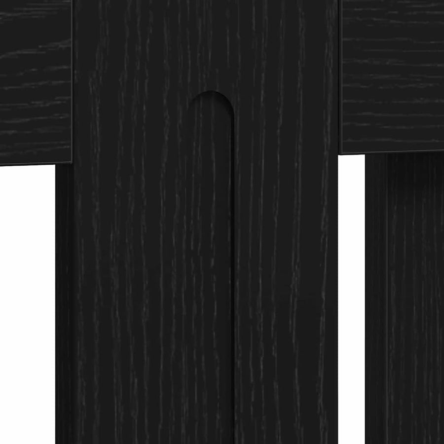 Radiatorafdekking Zwart Eiken 112 x 19 x 81,5 cm Bewerkt hout