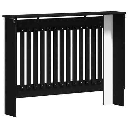 Radiatorafdekking Zwart Eiken 112 x 19 x 81,5 cm Bewerkt hout