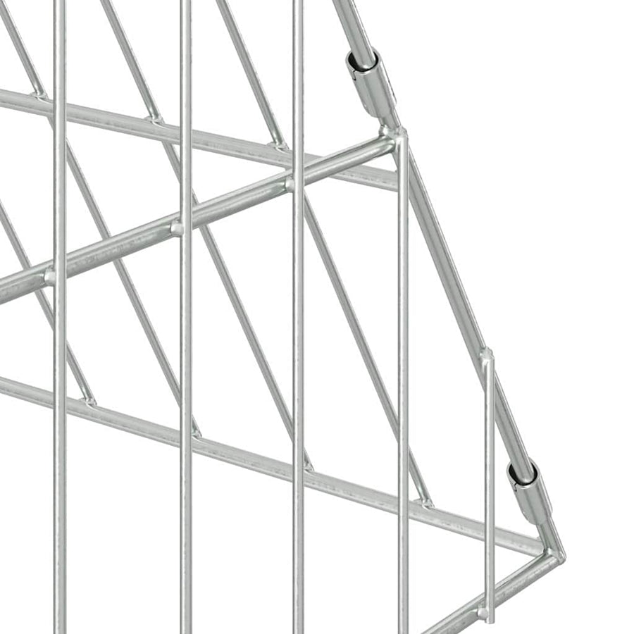 Konijnenkooi Zilver 215 x 100 x 85 cm Gegalvaniseerd staal