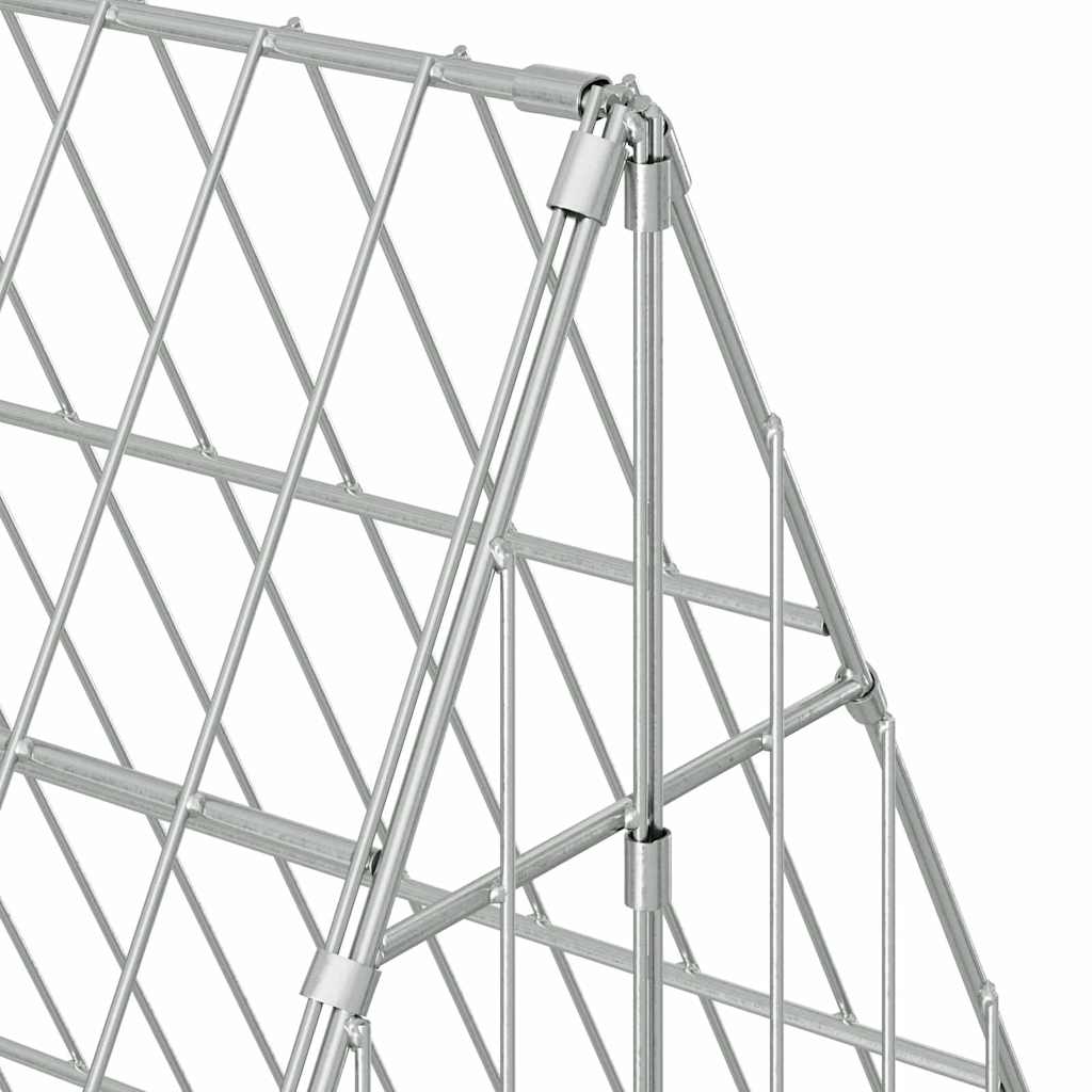Konijnenkooi Zilver 215 x 100 x 85 cm Gegalvaniseerd staal