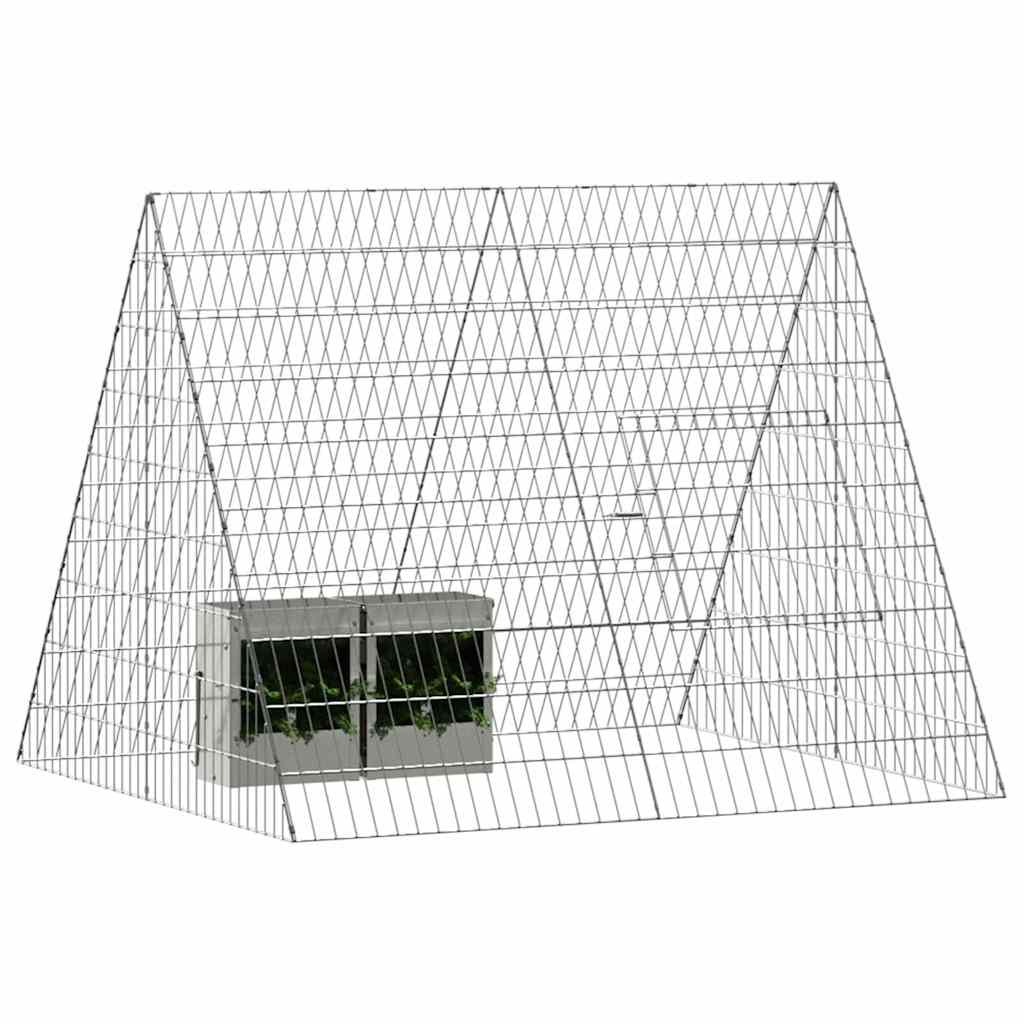 Konijnenkooi Zilver 215 x 100 x 85 cm Gegalvaniseerd staal