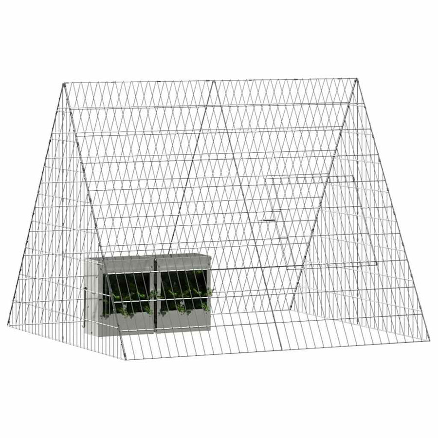 Konijnenkooi Zilver 215 x 100 x 85 cm Gegalvaniseerd staal