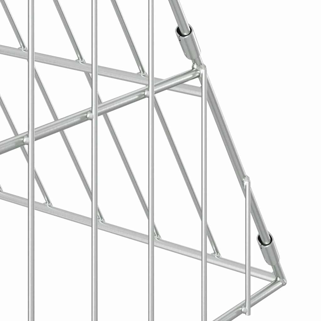 Konijnenkooi Zilver 215 x 100 x 85 cm Gegalvaniseerd staal