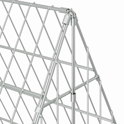 Konijnenkooi Zilver 215 x 100 x 85 cm Gegalvaniseerd staal