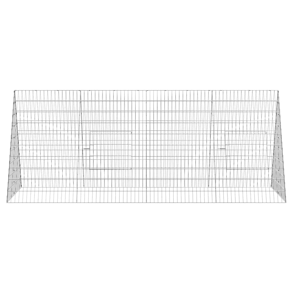 Konijnenkooi Zilver 215 x 100 x 85 cm Gegalvaniseerd staal