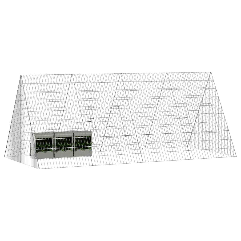 Konijnenkooi Zilver 215 x 100 x 85 cm Gegalvaniseerd staal