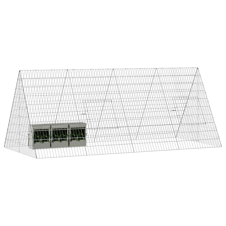 Konijnenkooi Zilver 215 x 100 x 85 cm Gegalvaniseerd staal
