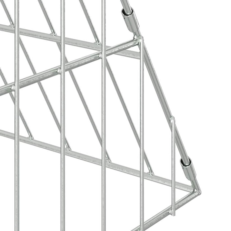 Konijnenkooi Zilver 215 x 100 x 85 cm Gegalvaniseerd staal