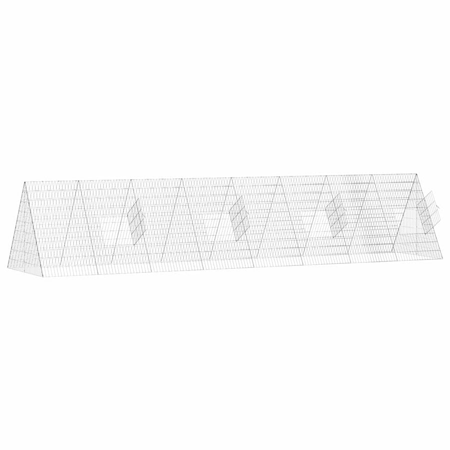 Konijnenkooi Zilver 215 x 100 x 85 cm Gegalvaniseerd staal