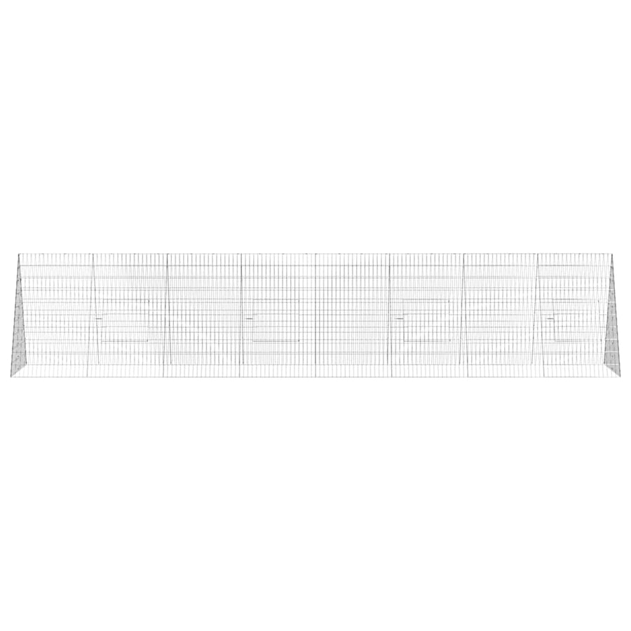 Konijnenkooi Zilver 215 x 100 x 85 cm Gegalvaniseerd staal