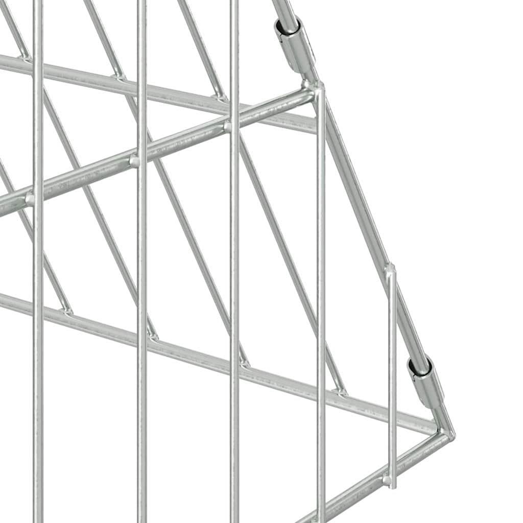 Konijnenkooi Zilver 215 x 100 x 85 cm Gegalvaniseerd staal