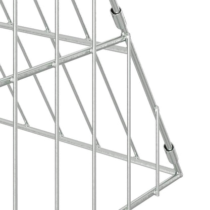 Konijnenkooi Zilver 215 x 100 x 85 cm Gegalvaniseerd staal