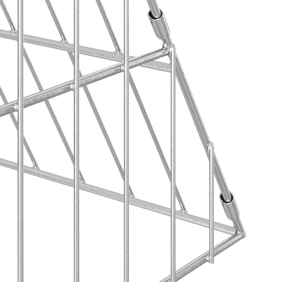 Konijnenkooi Zilver 215 x 100 x 85 cm Gegalvaniseerd staal