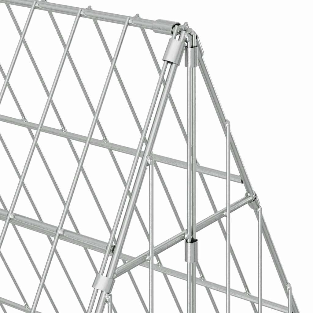 Konijnenkooi Zilver 215 x 100 x 85 cm Gegalvaniseerd staal