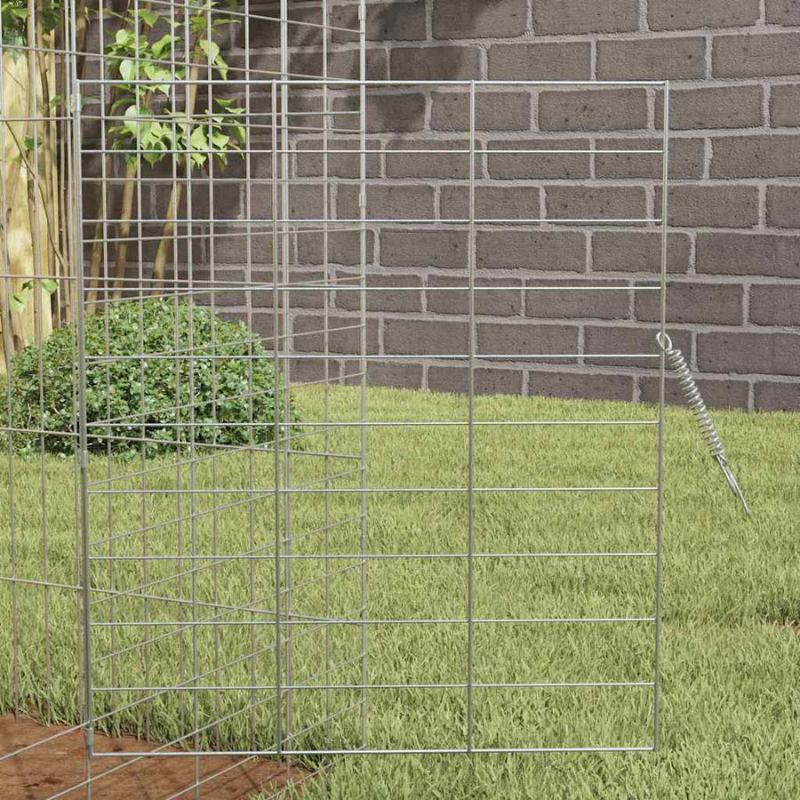 Konijnenkooi Zilver 400 x 78 x 78 cm Gegalvaniseerd staal