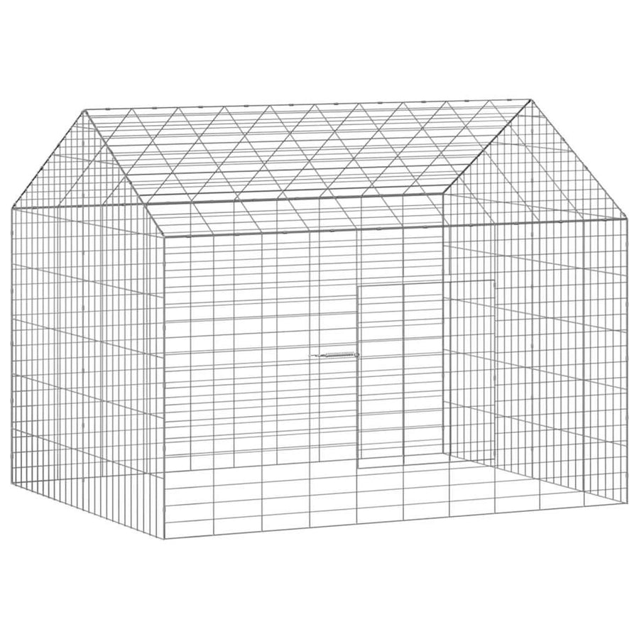 Konijnenkooi Zilver 400 x 78 x 78 cm Gegalvaniseerd staal