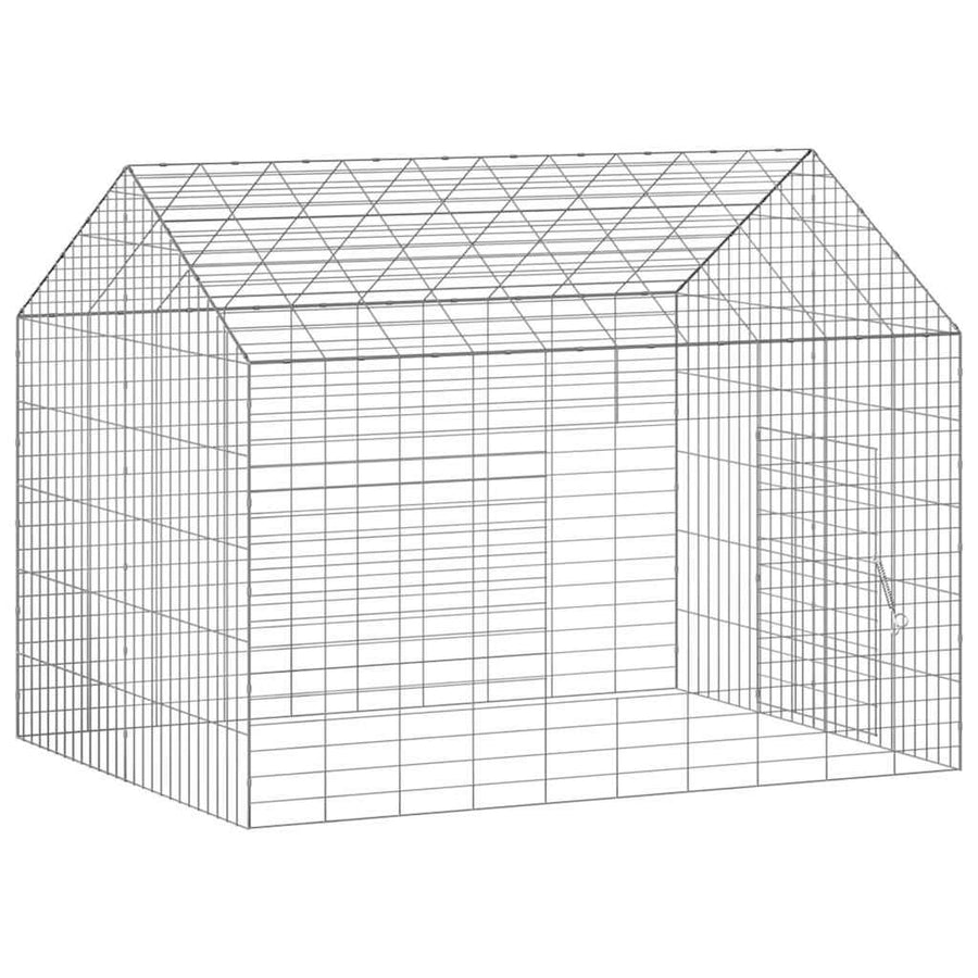 Konijnenkooi Zilver 400 x 78 x 78 cm Gegalvaniseerd staal