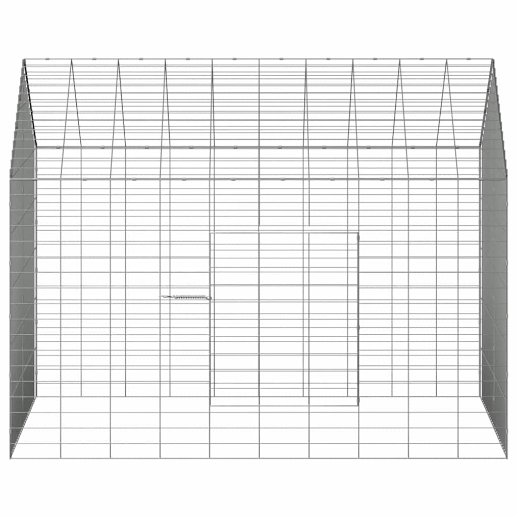 Konijnenkooi Zilver 400 x 78 x 78 cm Gegalvaniseerd staal